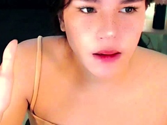 Hot And Horny Shemale Babe Faps Her Cock