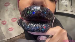 RubyDollLipz's POV Black Glitter Kisses