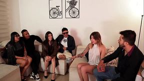 Wild college orgy with black-haired Colombian stud
