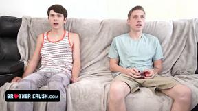 ”Brother Crush - Charming Step Brothers Compare Their Cock Sizes & Turns Out They Have Huge Dicks”