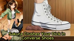 Mistress Sakura Stomps Your Cock Flat in Converse Shoes | Converse Cock Trampling Animation | Femdom JOI