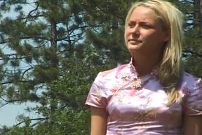 Peeing Blondie From Germany Is Here to Have Fun in Outdoor Session