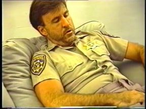 Gay officer takes cock down his throat