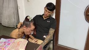 Stepsis Chokes Tranny Cock Then Ass Gets Ripped Gushing Cum