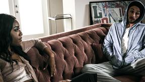 ”Petite ebony sexy girl bares big ass for interracial sex with ex Boyfriend”