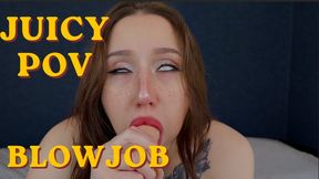 ULTIMATE AHEGAO: Juicy Inked Asian Blowjob & Intense Eye Contact POV