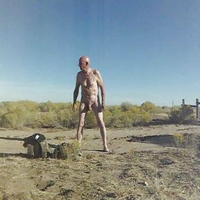 Nice day while out pronghorn hunting. There was no one else around. I prefer being naked!