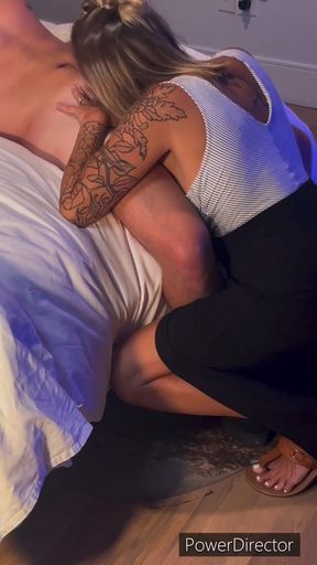AnnaBelle Skye fucks the neighbor's son with her big tits bouncing and gets creampied