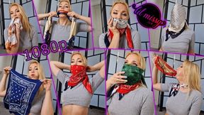 Lil Missy UK in Many Layered Satin Scarfs And Bandanas 1080p