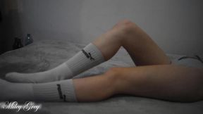 Sexy Blonde In Long Socks &mdash;  You Need to See It ???? | Miley Grey