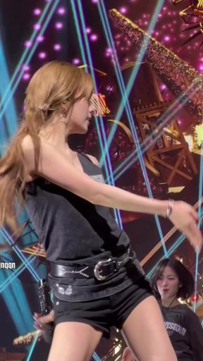 Slim Asian girl shows off her thick thighs while dancing