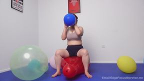 Bounce and Pop: Extreme Giant Balloon Sitting Challenge YAO2 4K