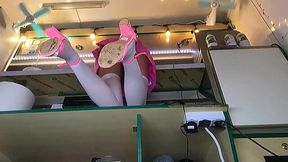 Christ, It Was So Fucking Hot on This Food Truck, Had to Ditch My Bra and Panties Just to Survive