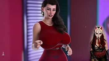 Apocalust #9 - gamer girl in see-through bra playing a porn game