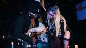 Punk bitches in skimpy clothes are really into big black cocks