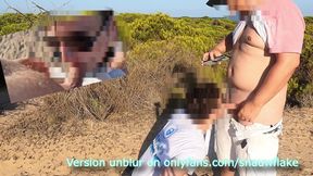 French Lad being smash without a condom on Public Beach by his step father (French Pornography) Risky Exhib ????????