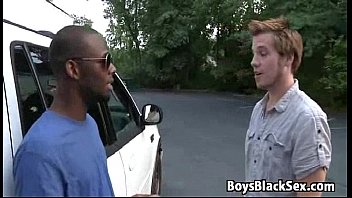 Blacks On Boys - Gay Bareback Interracial Fuck Scene 21