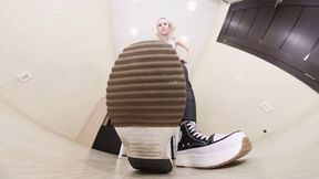 Jenny - beneath her massive sneakers VR 360 Full HD