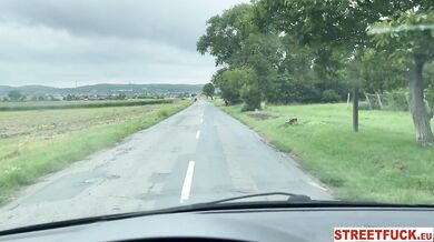 STREETFUCK INCREDIBLE SCREAMING SHAKING ORGASMS - Michaela Isizzu Cum Runs Down Her Face