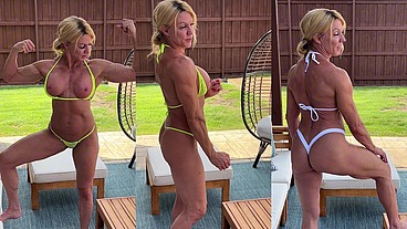 Just me Posing & Flexing for you in a few bikinis (and of course showing you my pussy)