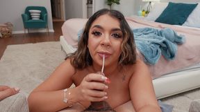 latina maid gets to work