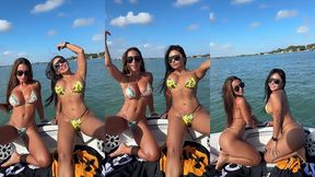 boat bikini babes