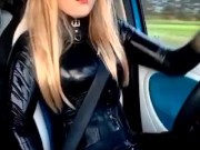 Driving home from photoshoot all dolled up