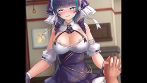Big-Titted Maid Cheshire Rides Dick Hard & Finishes With Handjob Glory
