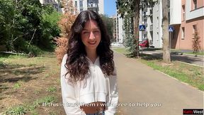 Katty West begs random guy to cum on her face in public