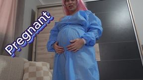 My Pregnant Stepsister is in labor pains and wonders how to ease them, then she realizes that orgasm is also a pain reliever, so she starts masturbating and feels better.