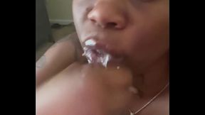 Redhead Amateur GAGS on BBC Deepthroat