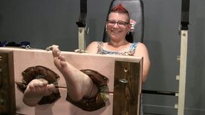 "Most Ticklish Feet!" TJ in the STOCKS!!!