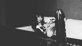 Eva Black - Femdom Brunette Eva Latex Black White Dress Big Ass Milf Hot Heels Panties Stockings Bdsm