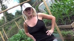 Christie gets screwed pussy and ass by random guy in her garden shed