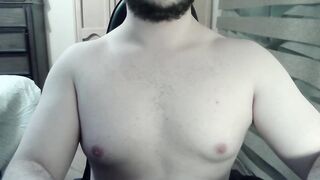 Bulky jock ripples on web cam