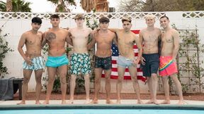 Matteo Gold starts servicing hard cdicks in a group fuck
