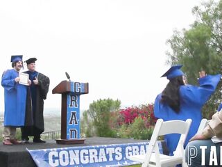 Alona Catches Stepdad Scotty Screwing Lily, Joins Three-some at Grad Party!
