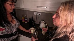 Sex meeting with my girlfriend in the kitchen at home