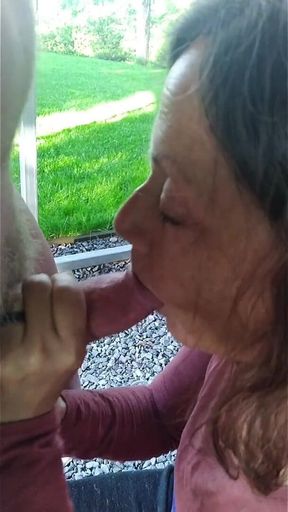 Gardner Greeted by Needy Cum Craving Old Lady Candi Annie Mature GILF MILF