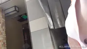 Stunning Japanese milf Eri Hosaka rides cock getting cum on tits 6