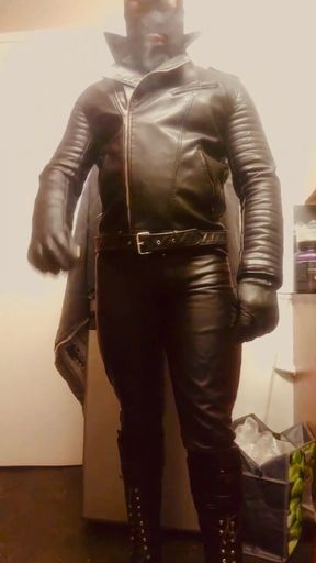 Black Leather Flex Smoke Nipple Play Scenes