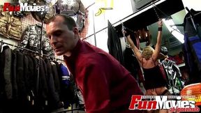 German Amateur Kinky Groupsex at the convenience store