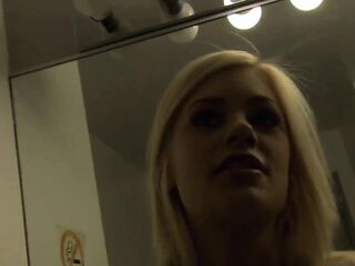 2 Blond Harlots Suck Ramrod In Washroom: Bts (Jesse Jane, Riley Steele)