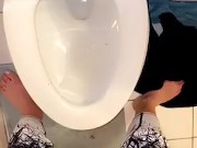 Trans piss desperation had to stand like a boy :(