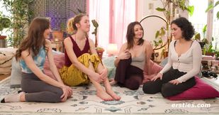 Hot teen babes lesbian sensual party