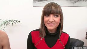 Nervous and shy 19 y.o. Olga fucks on cam for the first time