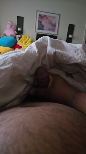 Daddy teases morning erection