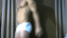 Join Zach for His Posing and Flexing Show, Naked and in Briefs