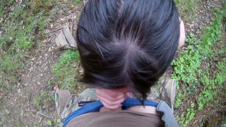 Blowjob in the mountains