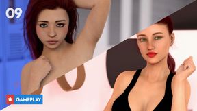 Flirty 3D animated anime girls showering and trying hard to meet in class